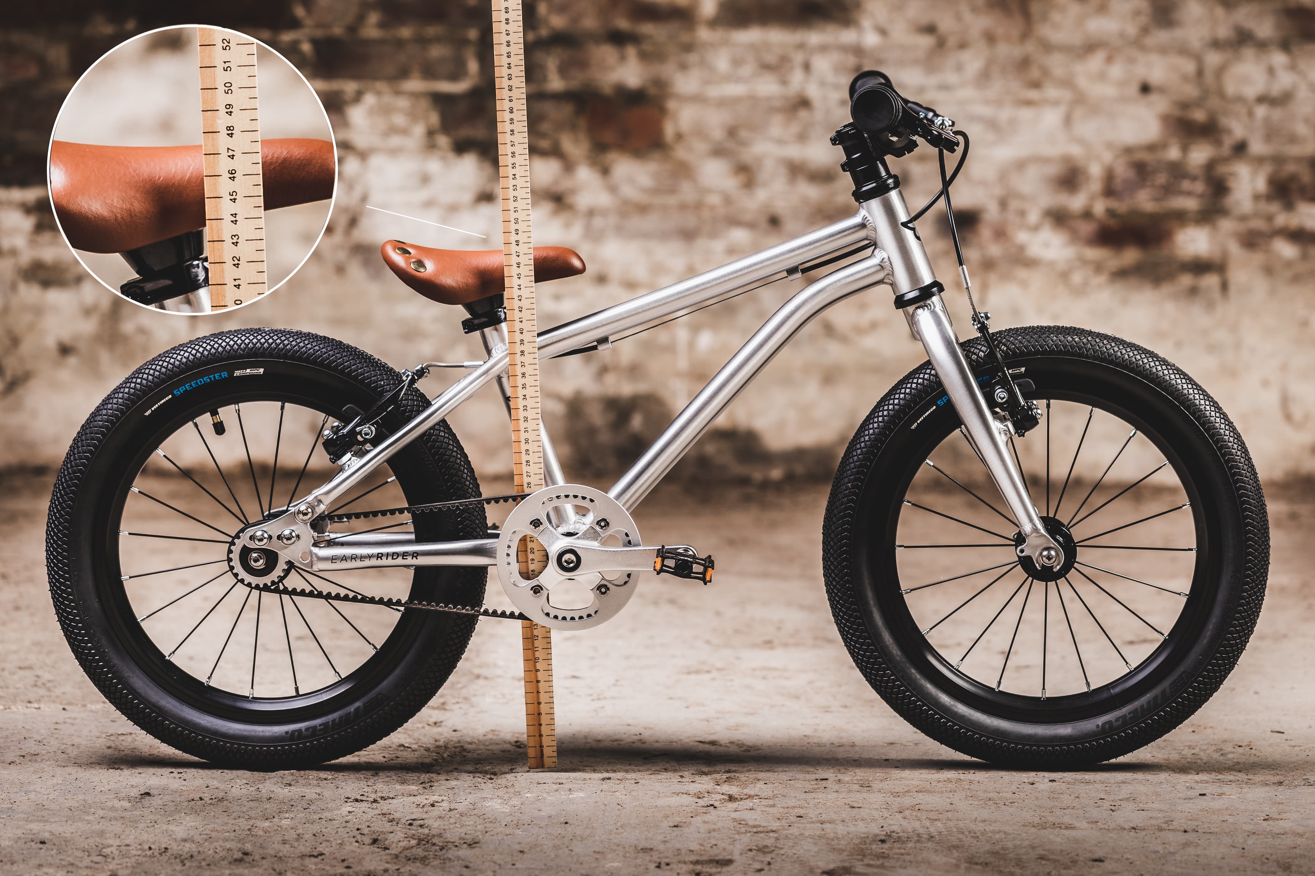 Vaikiškas dviratis Early Rider Belter 16" / Brushed Aluminium