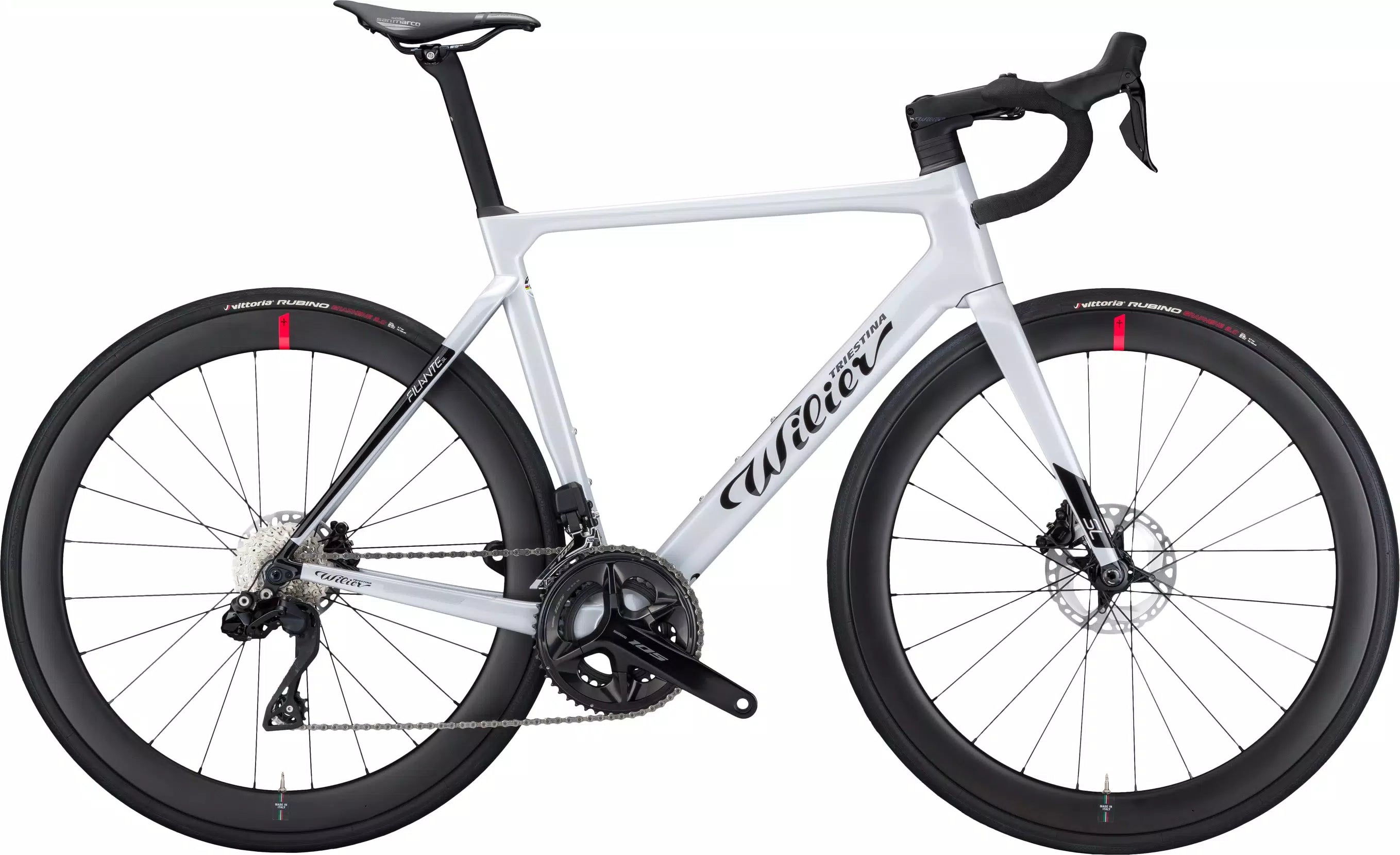 Dviratis Wilier Filante SL 105 DI2 2x12 NDR50 / Silver Black