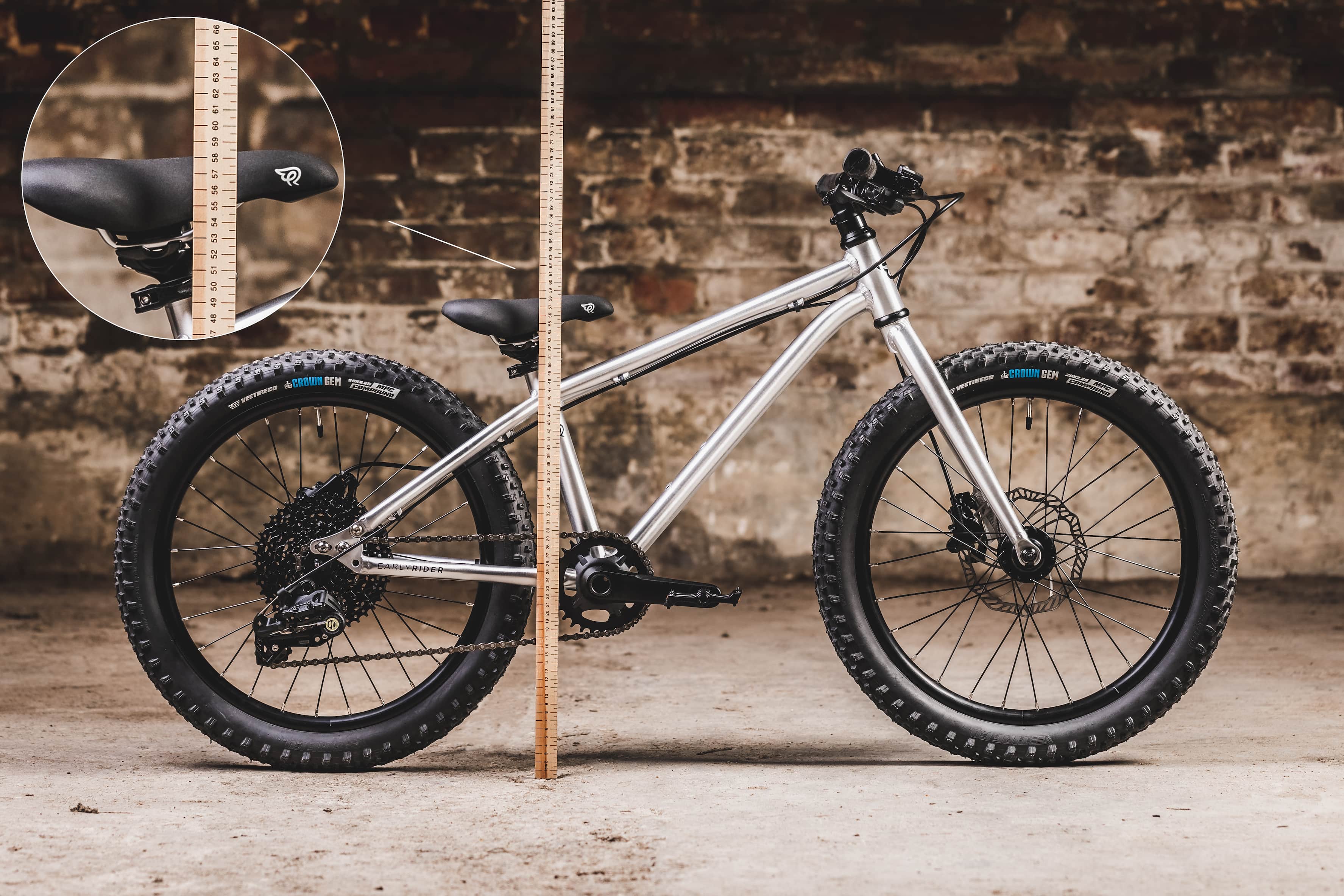 Vaikiškas dviratis Early Rider Seeker 20" / Brushed Aluminium