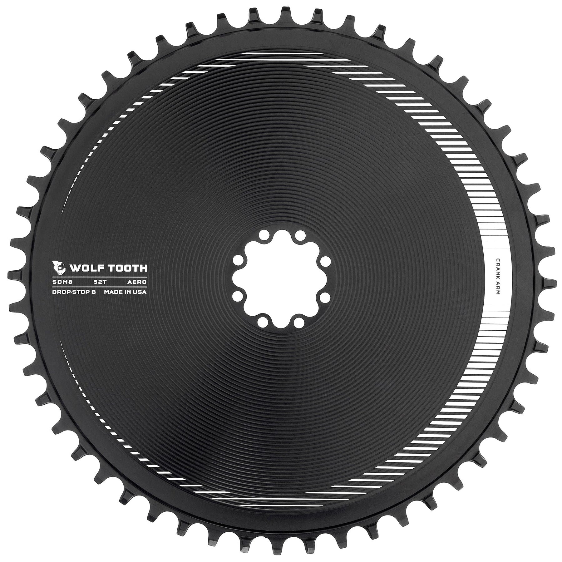Dantratis Wolf Tooth Aero Direct Mount Chainring 52T for SRAM 8-Bolt Gravel / Road Cranks