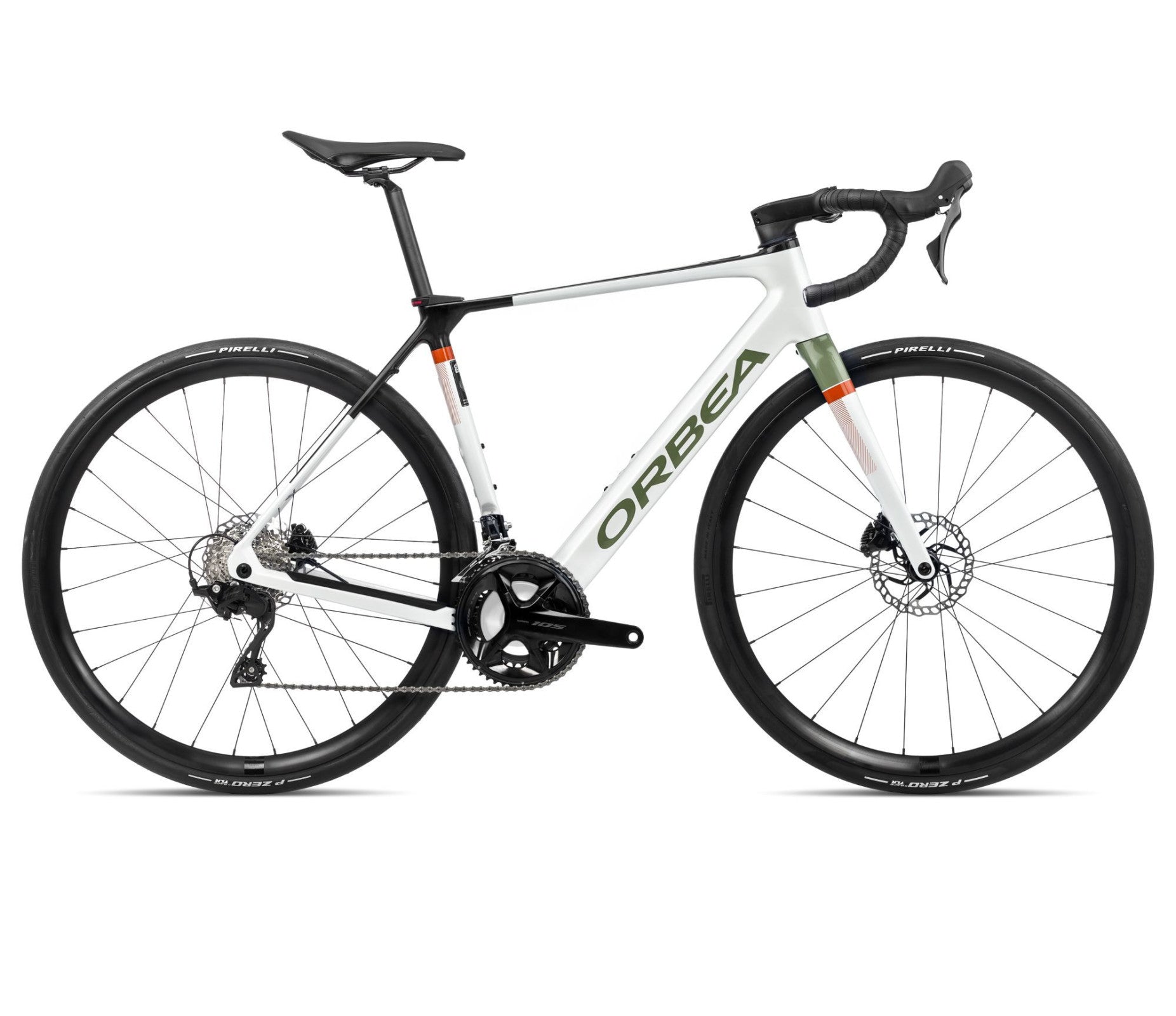 Elektrinis dviratis Orbea GAIN M30 / White Chic - Metallic Green Artichoke (Gloss)