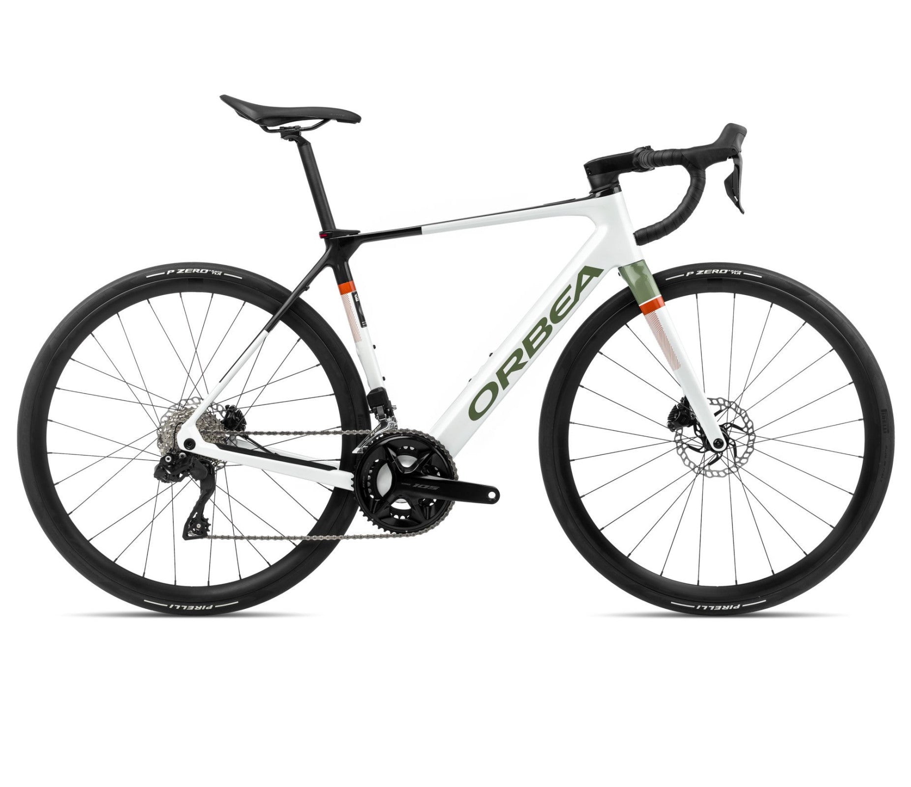 Elektrinis dviratis Orbea GAIN M30i / White Chic - Metallic Green Artichoke (Gloss)