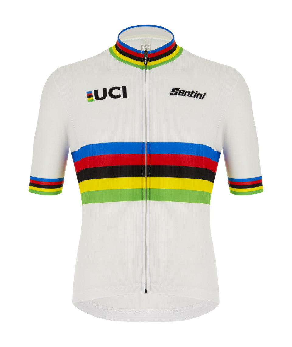 Vyriški marškinėliai Santini UCI World Champion Eco Jersey / White