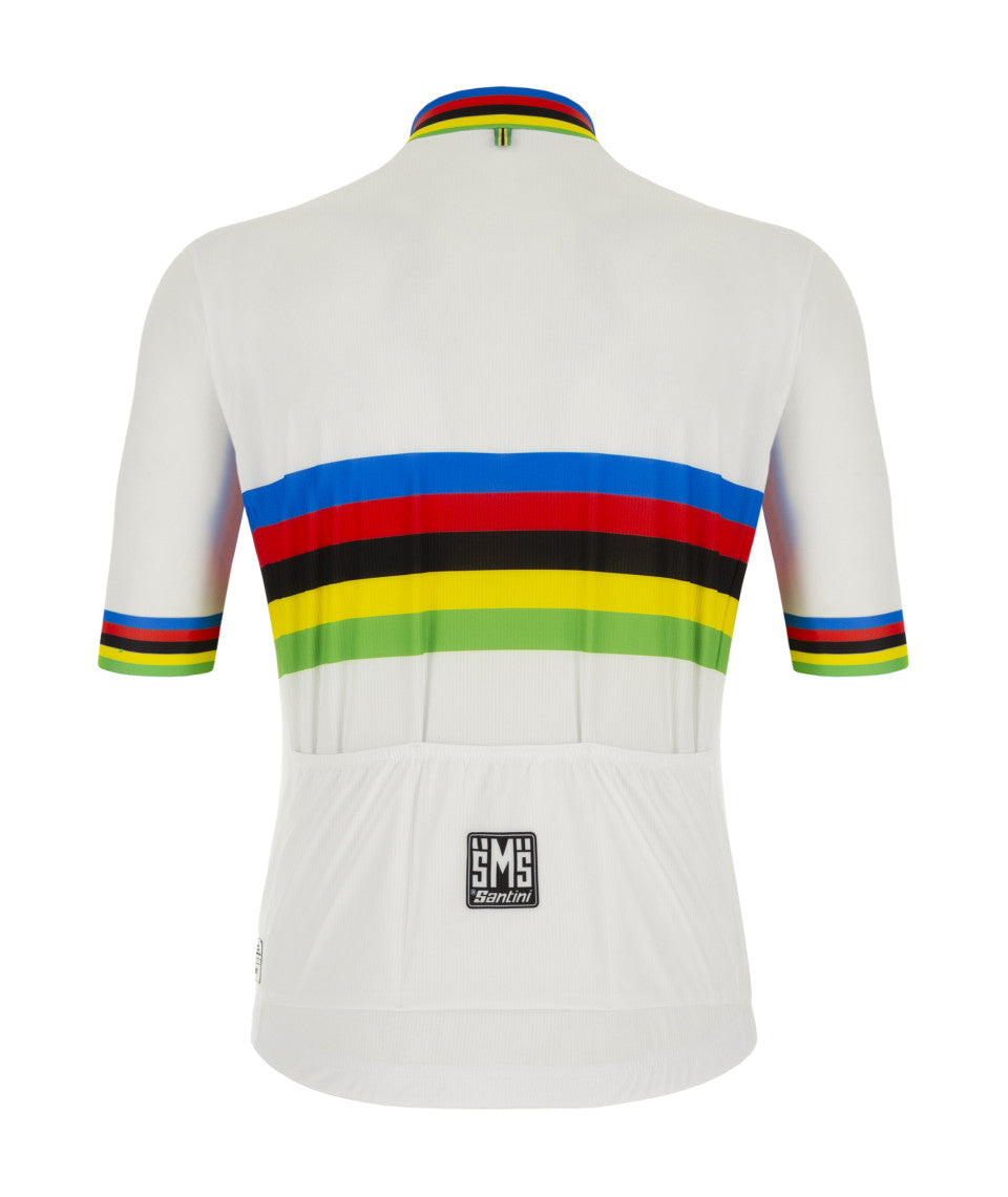 Vyriški marškinėliai Santini UCI World Champion Eco Jersey / White