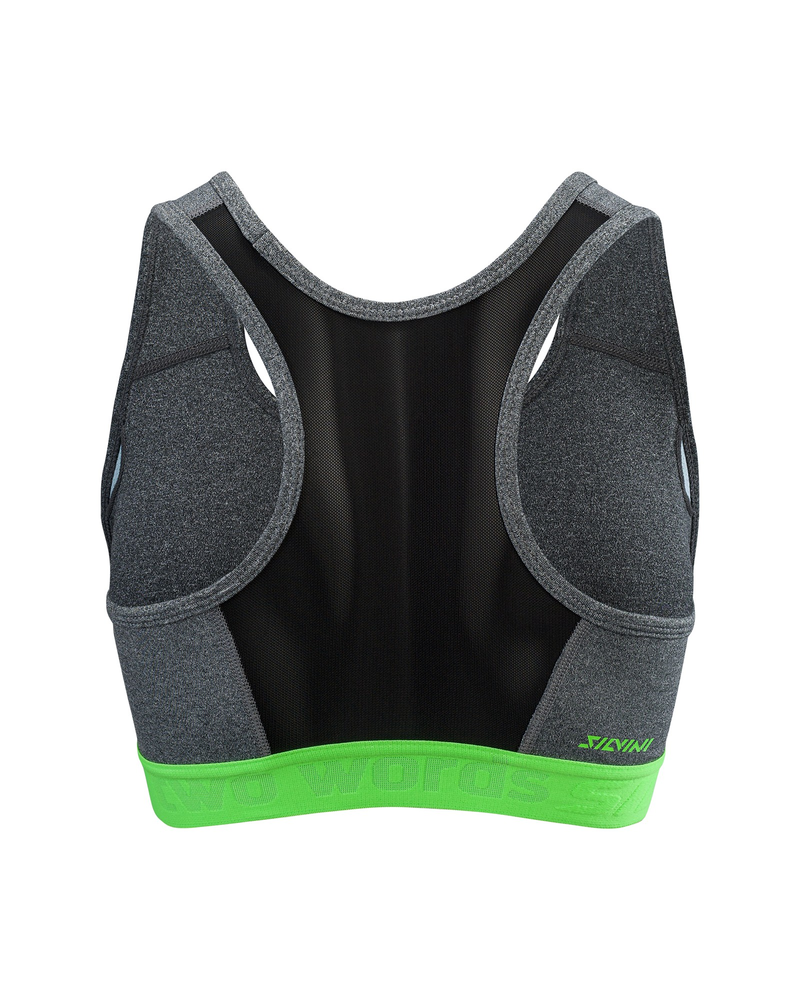 Sportinė liemenėlė Silvini Arnata / Grey Lime Green