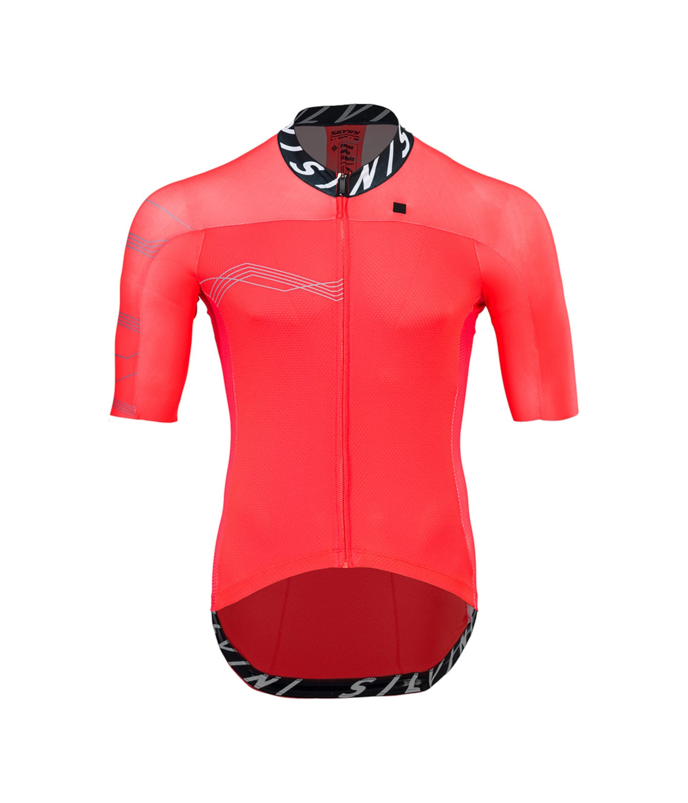 Vyriški dviratininko marškinėliai Silvini Stelvio / Ruby Black
