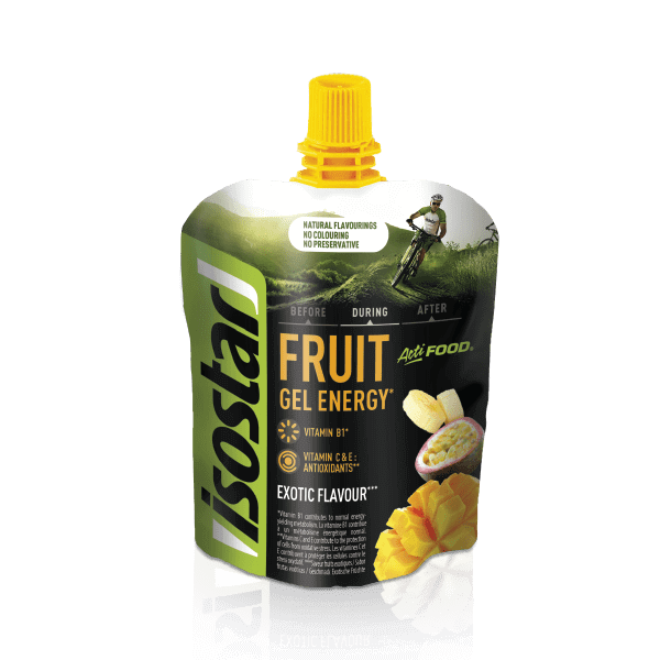 Isostar geliukas Actifood Exotic Fruit Gel Energy 90g