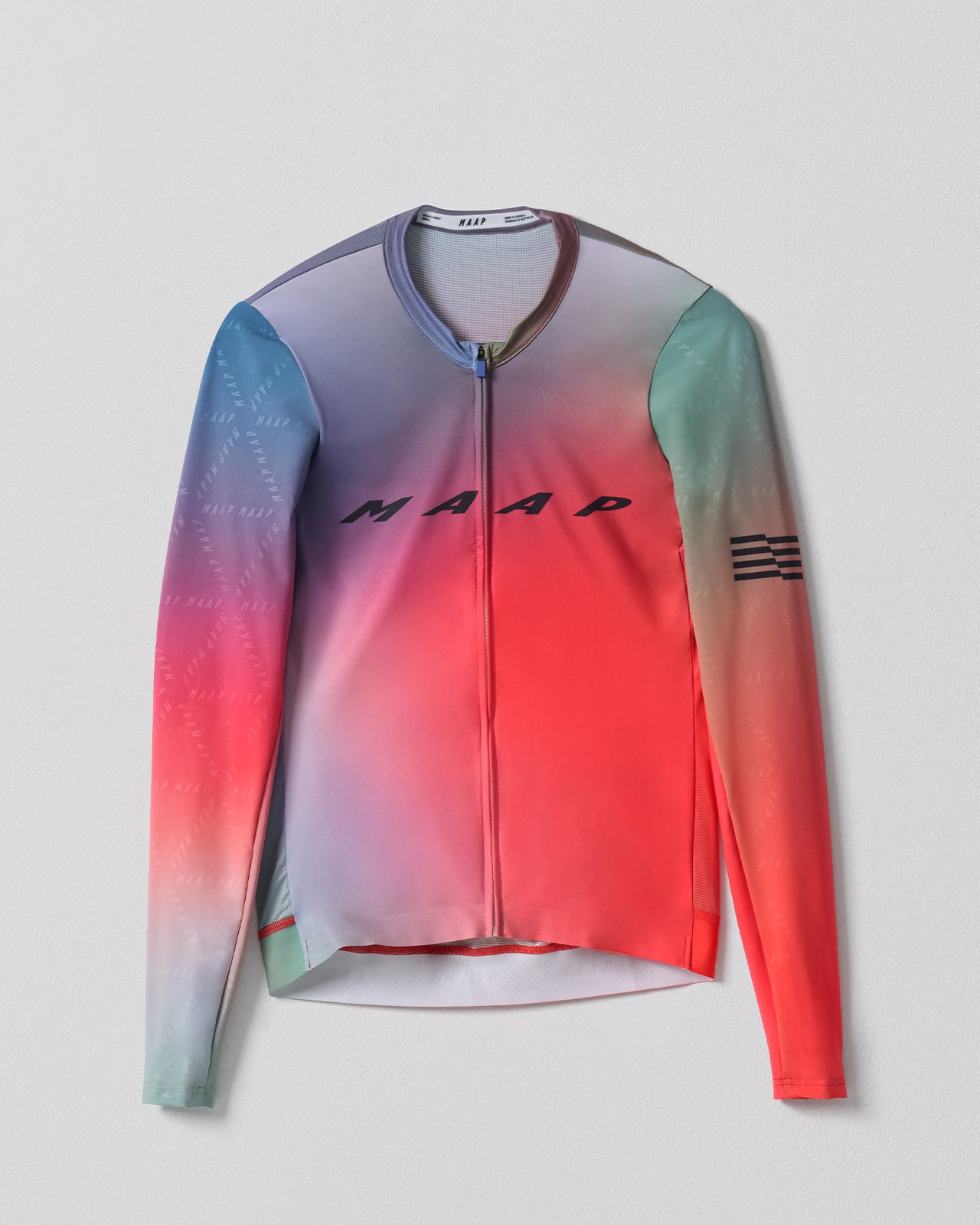 Marškinėliai MAAP Blurred Out Pro Hex LS Jersey 2.0 / Red Mix