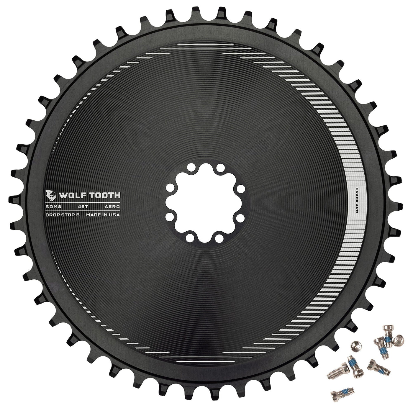 Dantratis Wolf Tooth Aero Direct Mount Chainring 46T for SRAM 8-Bolt Gravel / Road Cranks