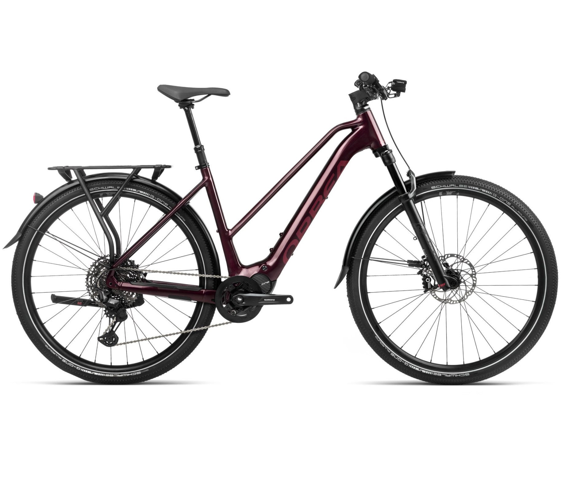 Elektrinis dviratis Orbea KEMEN MID 10 / Metallic Burgundy Red (Gloss Matt)