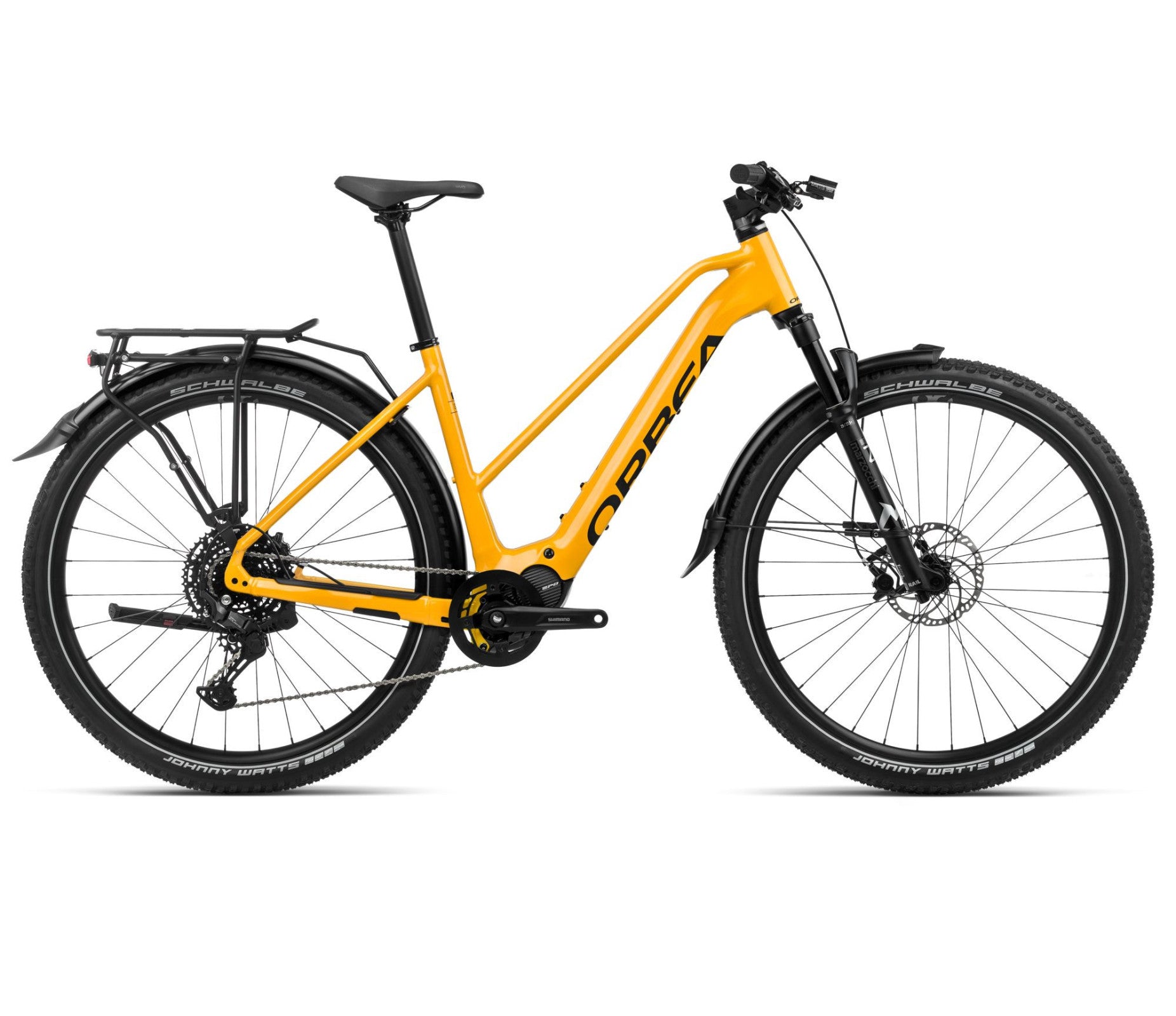 Elektrinis dviratis Orbea KEMEN MID SUV 30 / Mango (Gloss) - Black (Matt)