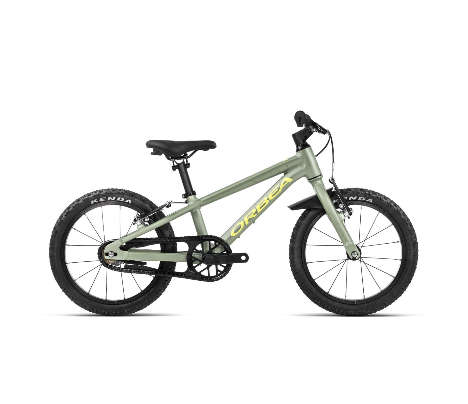Vaikiškas dviratis Orbea MX 16 / Metallic Green Artichoke (Matt) - Yellow (Matt)