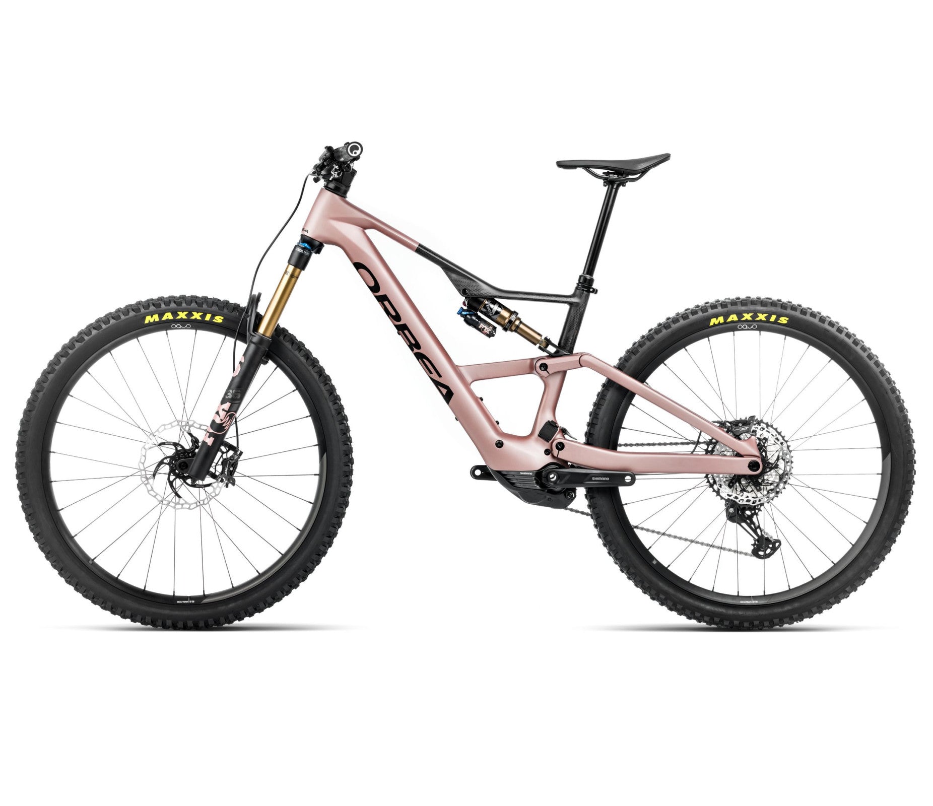 Elektrinis dviratis Orbea RISE LT M10 630W 20mph / Desert Rose - Carbon Raw (Matt)
