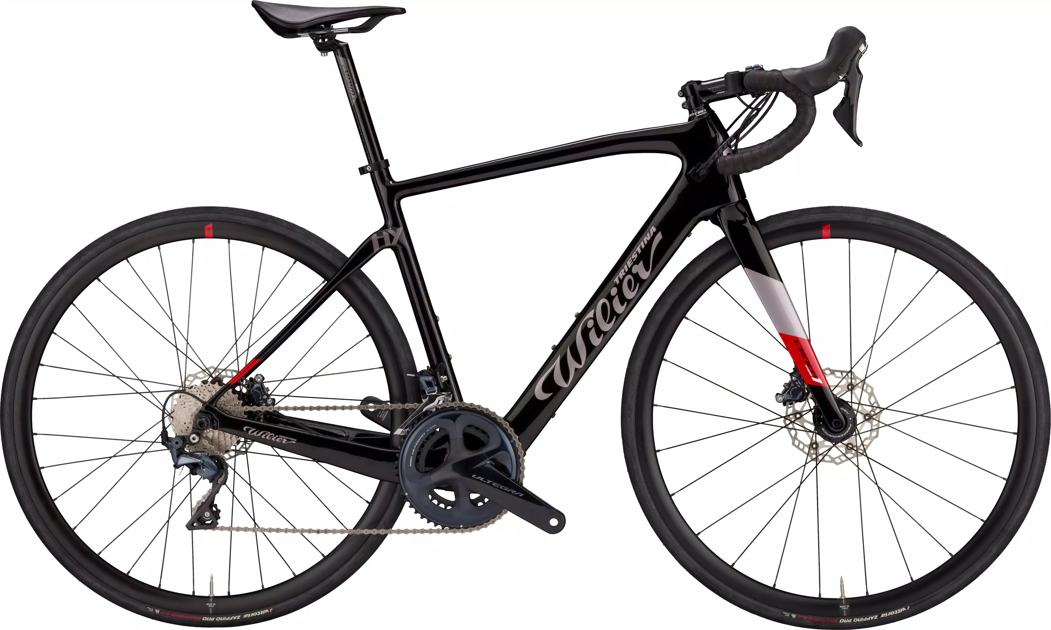 Elektrinis dviratis Wilier Cento1 Hybrid 105 / Black, Grey, Red